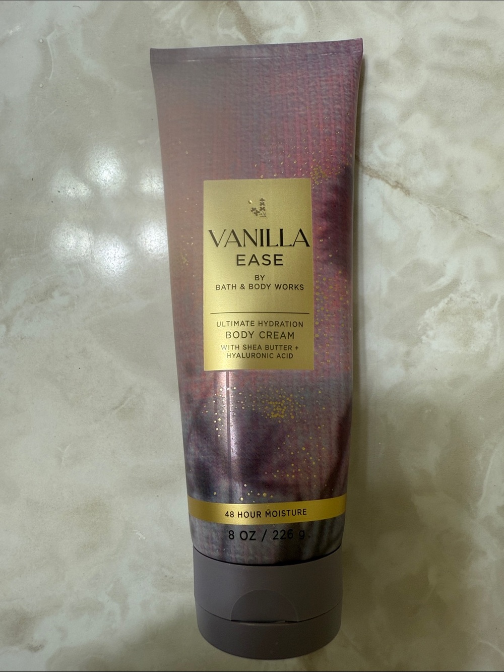 New Bath & Body Works Vanilla Ease Body Cream - Purple & Gold Packaging
